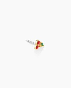 gorjana Cherry Single Stud 18k Gold Plated Clearance