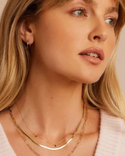 gorjana Classic Blue Sapphire Trio Necklace 14k Solid Gold Sale