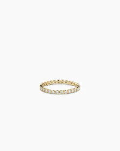 gorjana Classic Diamond Eternity Ring 14k Solid Gold New