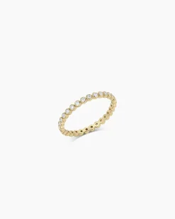 gorjana Classic Diamond Eternity Ring 14k Solid Gold New