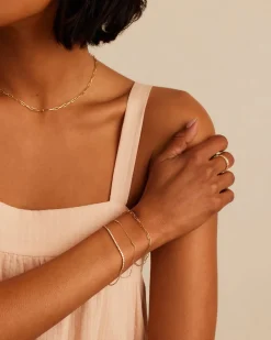 gorjana Classic Diamond Row Bracelet 14k Solid Gold Fashion