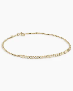 gorjana Classic Diamond Row Bracelet 14k Solid Gold Fashion