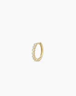 gorjana Classic Diamond Single Huggie 14k Solid Gold Sale