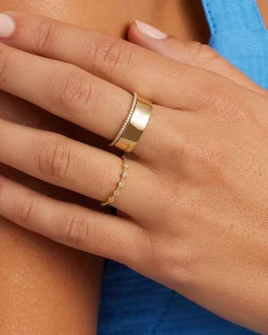 gorjana Cluster White Topaz Ring 14k Solid Gold Outlet