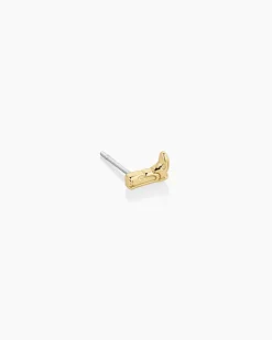 gorjana Cowboy Boot Single Stud 18k Gold Plated Best