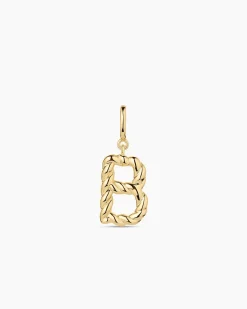 gorjana Crew Alphabet Statement Charm 18k Gold Plated Clearance