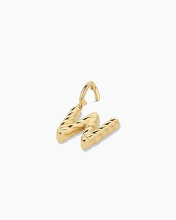 gorjana Crew Alphabet Statement Charm 18k Gold Plated Clearance