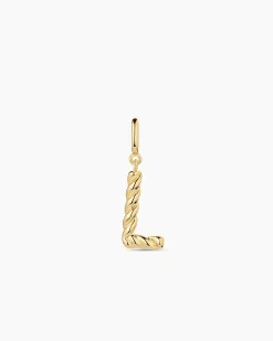 gorjana Crew Alphabet Statement Charm 18k Gold Plated Clearance