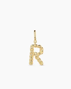 gorjana Crew Alphabet Statement Charm 18k Gold Plated Clearance