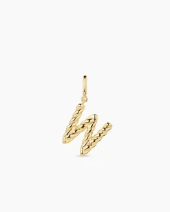 gorjana Crew Alphabet Statement Charm 18k Gold Plated Clearance