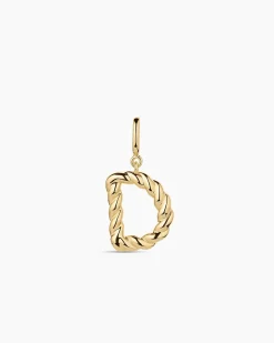gorjana Crew Alphabet Statement Charm 18k Gold Plated Clearance