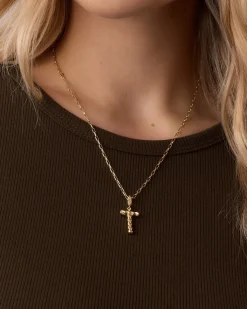 gorjana Crew Alphabet Statement Charm 18k Gold Plated Clearance
