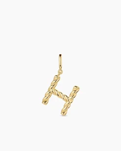 gorjana Crew Alphabet Statement Charm 18k Gold Plated Clearance