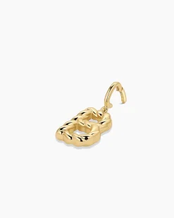 gorjana Crew Alphabet Statement Charm 18k Gold Plated Clearance