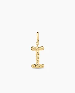 gorjana Crew Alphabet Statement Charm 18k Gold Plated Clearance