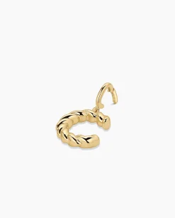 gorjana Crew Alphabet Statement Charm 18k Gold Plated Clearance