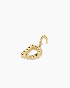 gorjana Crew Alphabet Statement Charm 18k Gold Plated Clearance