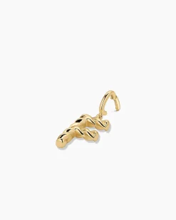gorjana Crew Alphabet Statement Charm 18k Gold Plated Clearance