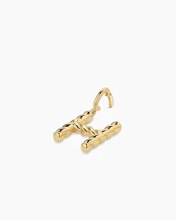 gorjana Crew Alphabet Statement Charm 18k Gold Plated Clearance