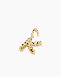 gorjana Crew Alphabet Statement Charm 18k Gold Plated Clearance