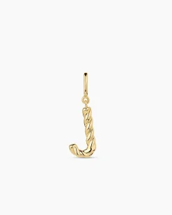 gorjana Crew Alphabet Statement Charm 18k Gold Plated Clearance