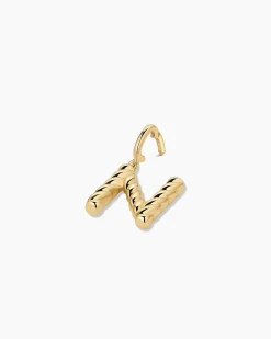 gorjana Crew Alphabet Statement Charm 18k Gold Plated Clearance