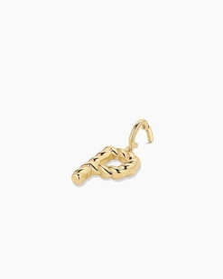 gorjana Crew Alphabet Statement Charm 18k Gold Plated Clearance