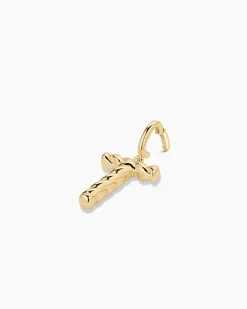 gorjana Crew Alphabet Statement Charm 18k Gold Plated Clearance