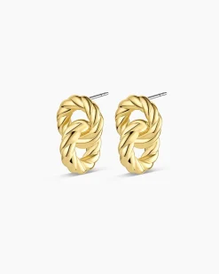 gorjana Crew Helium Earrings 18k Gold Plated Discount