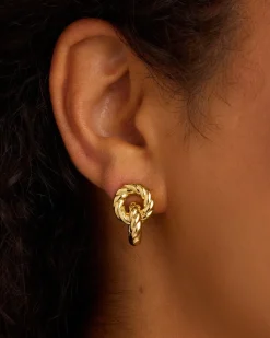 gorjana Crew Helium Earrings 18k Gold Plated Discount