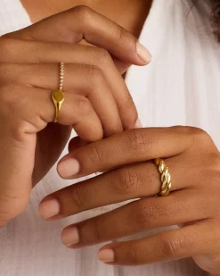 gorjana Crew Helium Ring 18k Gold Plated Outlet