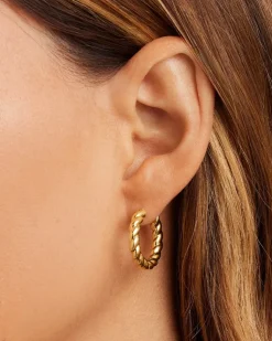 gorjana Crew Hoops 18k Gold Plated Outlet