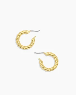 gorjana Crew Hoops 18k Gold Plated Outlet