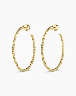 gorjana Crew Large Hoops 18k Gold Plated Online