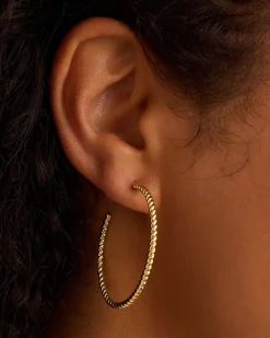 gorjana Crew Large Hoops 18k Gold Plated Online