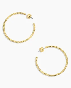 gorjana Crew Large Hoops 18k Gold Plated Online