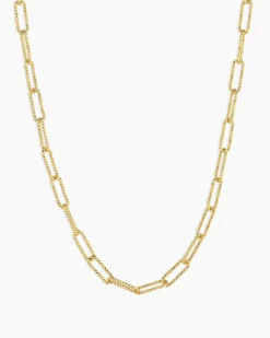 gorjana Crew Link Necklace 18k Gold Plated Clearance