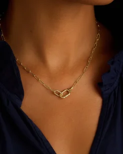 gorjana Crew Link Necklace 18k Gold Plated Clearance