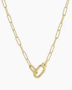 gorjana Crew Link Necklace 18k Gold Plated Clearance