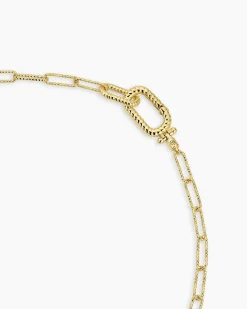 gorjana Crew Link Necklace 18k Gold Plated Clearance