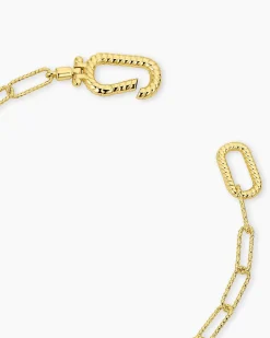 gorjana Crew Link Necklace 18k Gold Plated Clearance