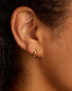 gorjana Crew Split Huggies 18k Gold Plated Best