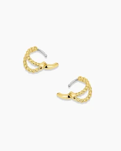 gorjana Crew Split Huggies 18k Gold Plated Best