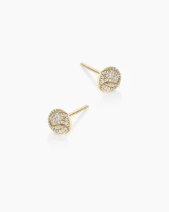 gorjana Diamond Ace Studs 14k Solid Gold Hot