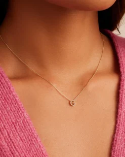gorjana Diamond Alphabet Necklace 14k Solid Gold Hot