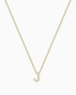 gorjana Diamond Alphabet Necklace 14k Solid Gold Hot