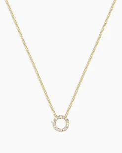 gorjana Diamond Alphabet Necklace 14k Solid Gold Hot