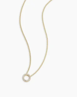 gorjana Diamond Alphabet Necklace 14k Solid Gold Hot