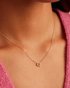 gorjana Diamond Alphabet Necklace 14k Solid Gold Hot
