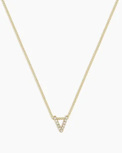 gorjana Diamond Alphabet Necklace 14k Solid Gold Hot